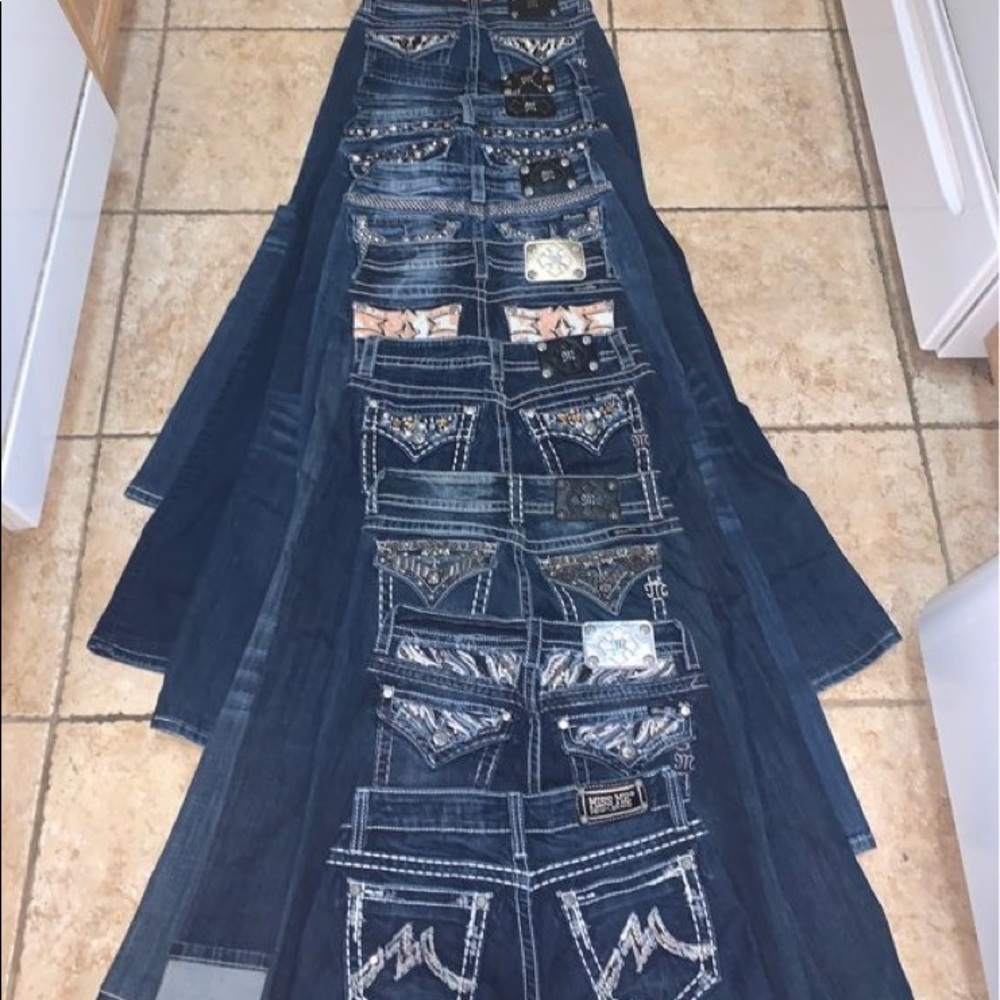 9 pairs of MISS ME Jeans Size 28